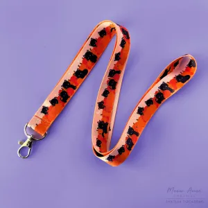 Pumpkin Patch Cats Lanyard