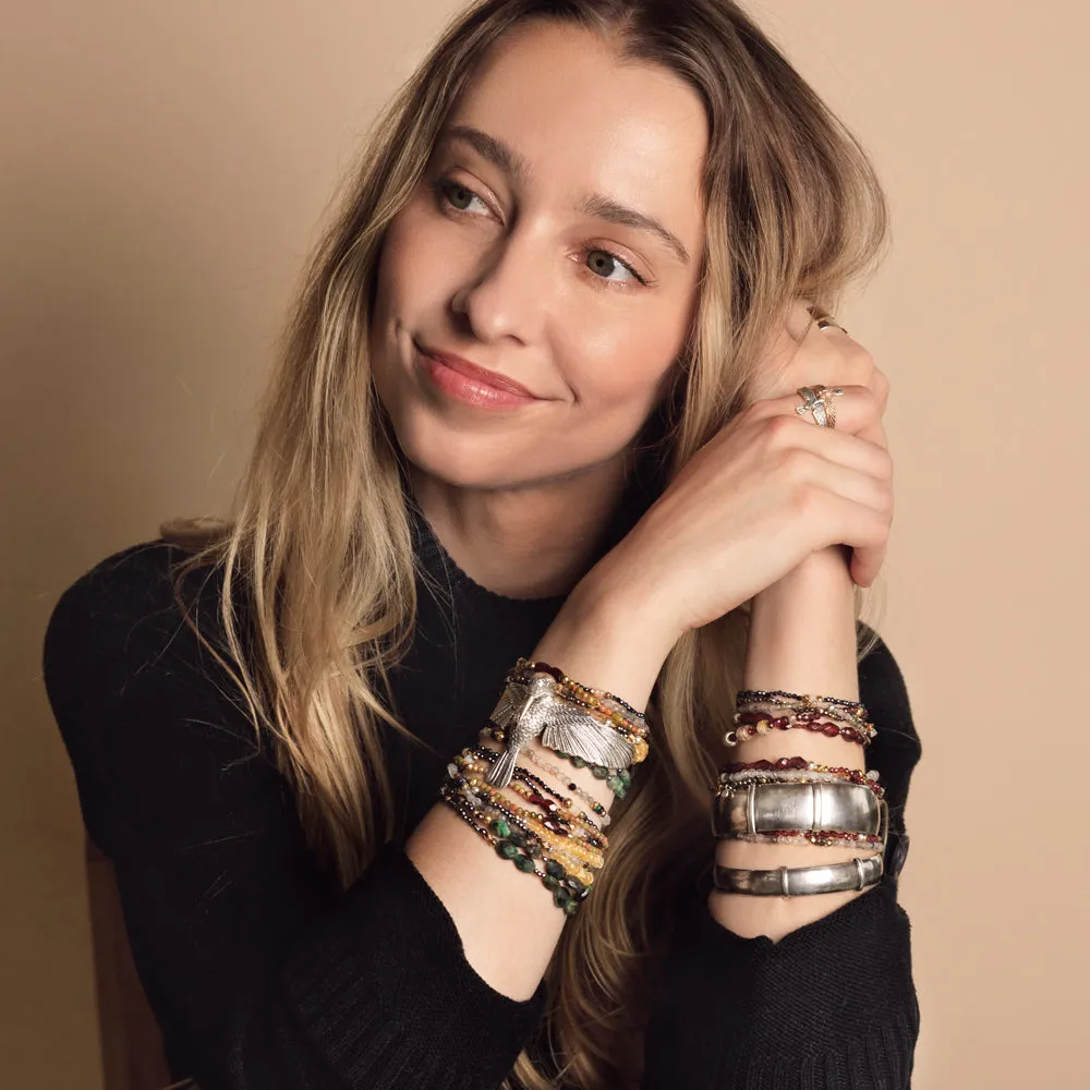 Pyrite's Booty Bracelet in Pyrite Heishi & Cat's Eye