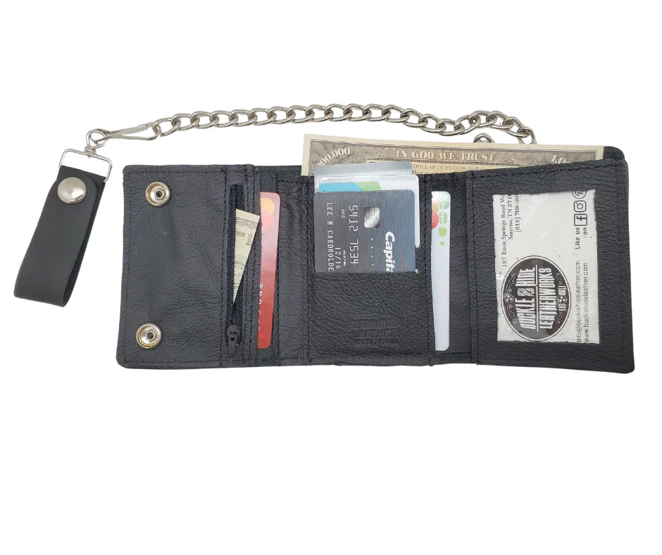 "The Bar Hopper" Black Chain Wallet