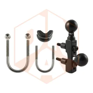 RAM Motorcycle Combination Base for Handlebar or Brake/Clutch Reservoir with Two 1" Balls