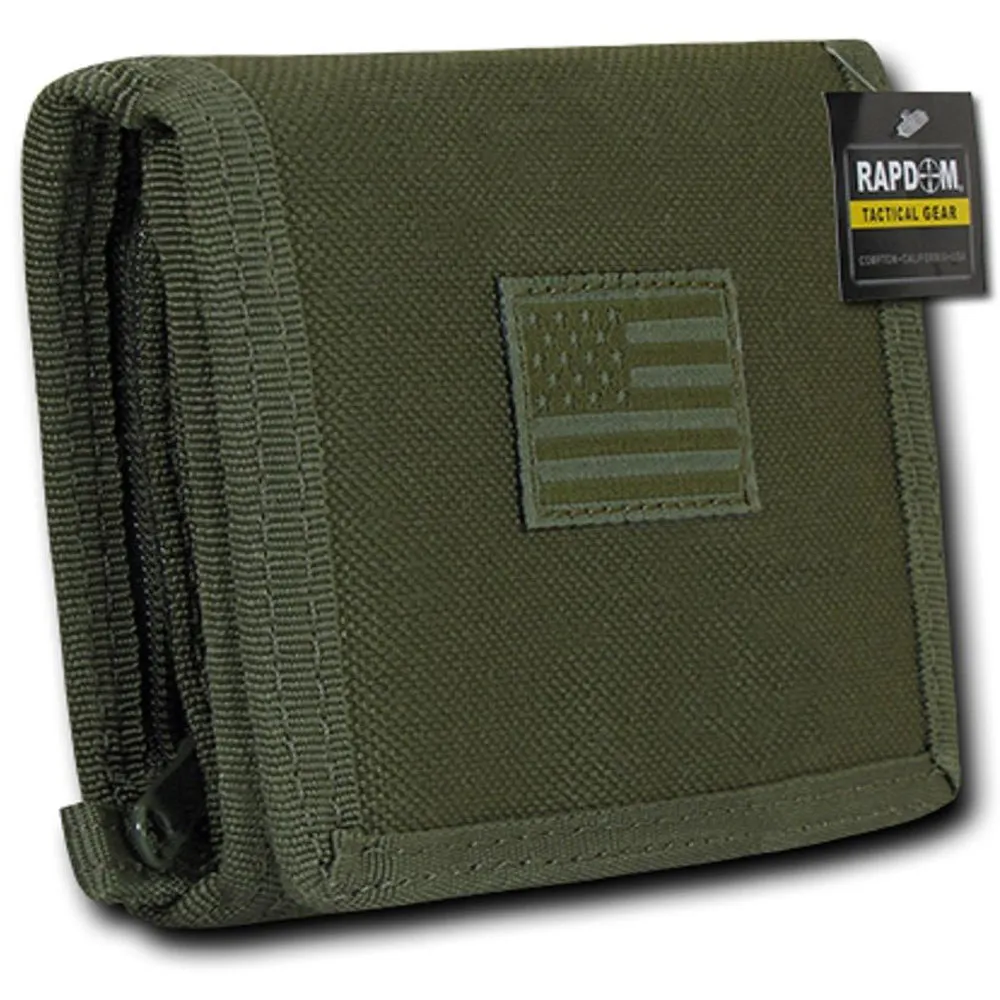 RapDom USA Tonal Olive Drab American Flag Tactical Tri-Fold Wallet