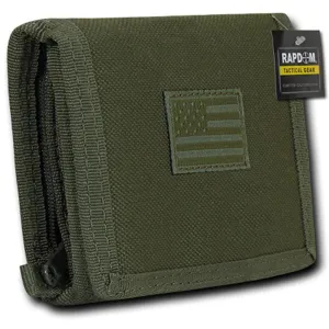 RapDom USA Tonal Olive Drab American Flag Tactical Tri-Fold Wallet