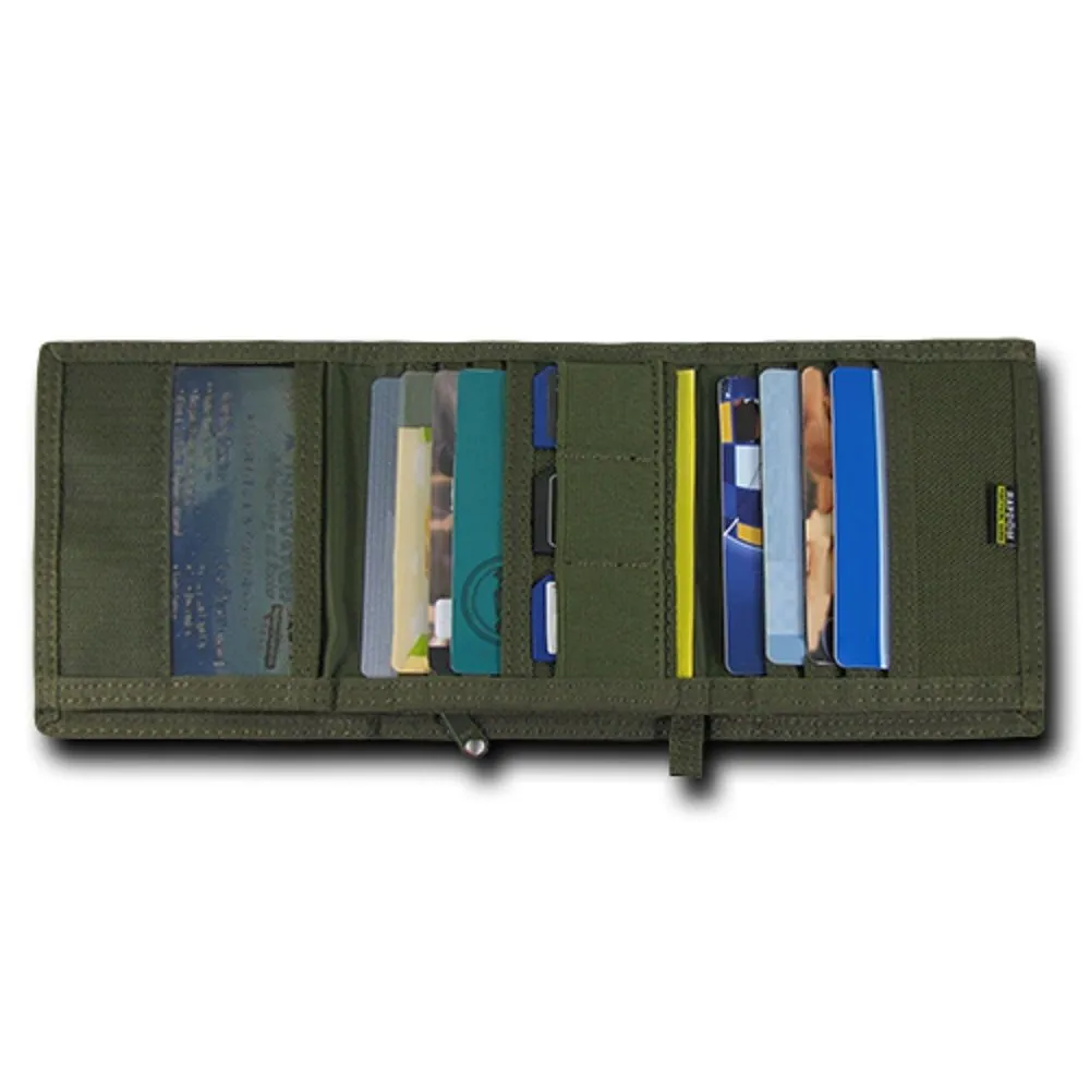 RapDom USA Tonal Olive Drab American Flag Tactical Tri-Fold Wallet