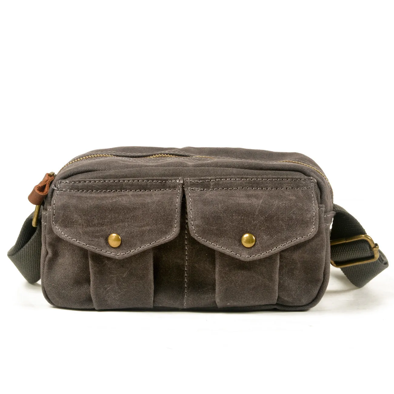 REALAIOT New men's bag outdoor leisure sports diagonal bag anti-splashing oil wax canvas bag single shoulder crossbody men's retro satchel