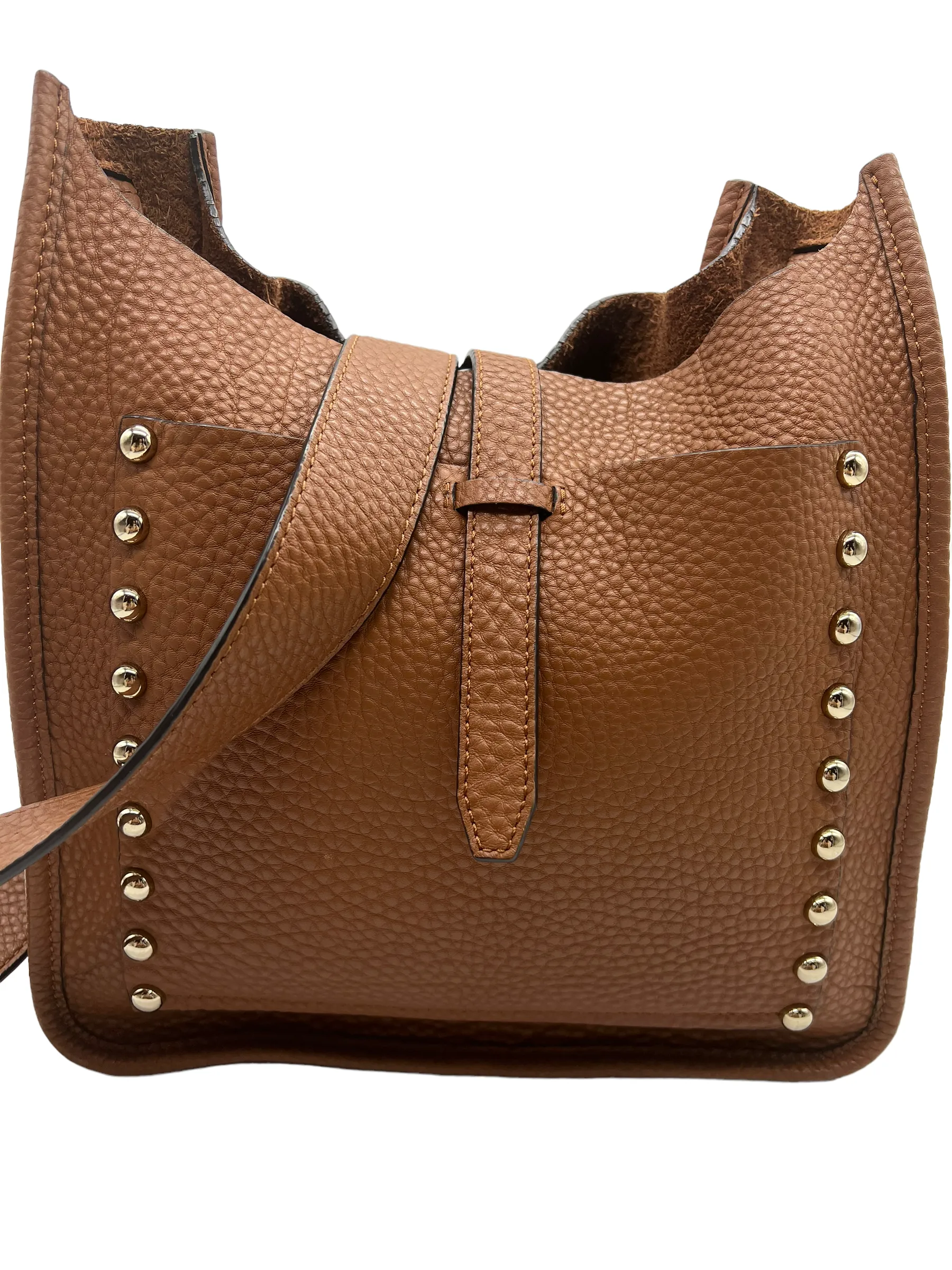 Rebecca Minkoff Tan Unlined Studded Feed Bag