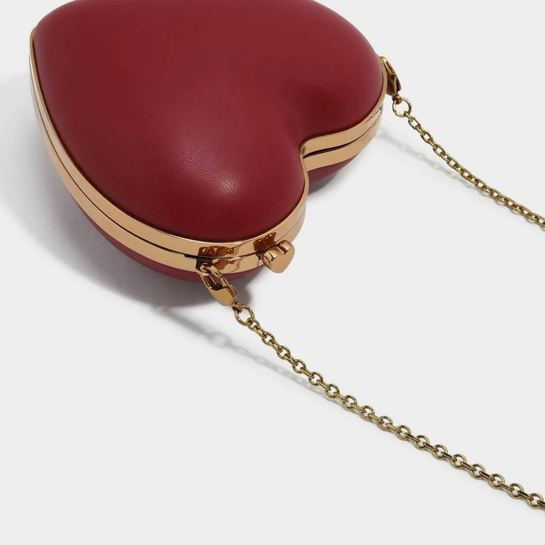 Red Heart Shape Clutch