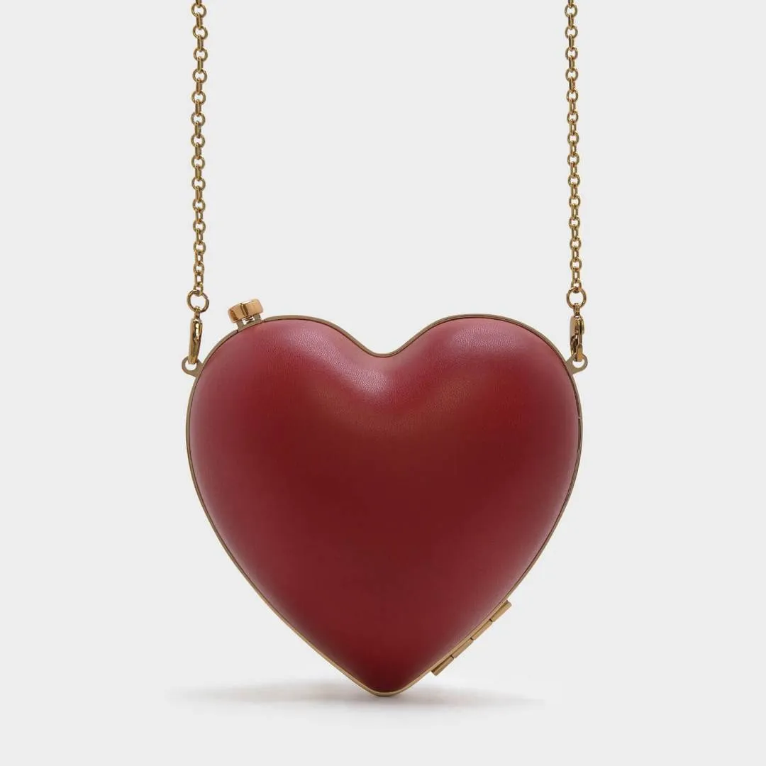 Red Heart Shape Clutch