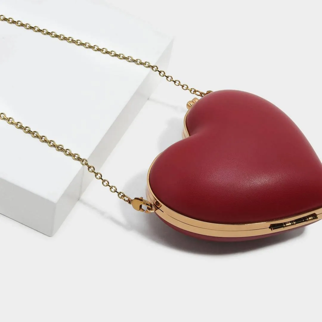Red Heart Shape Clutch