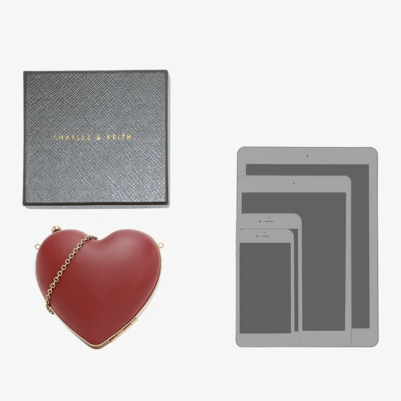 Red Heart Shape Clutch