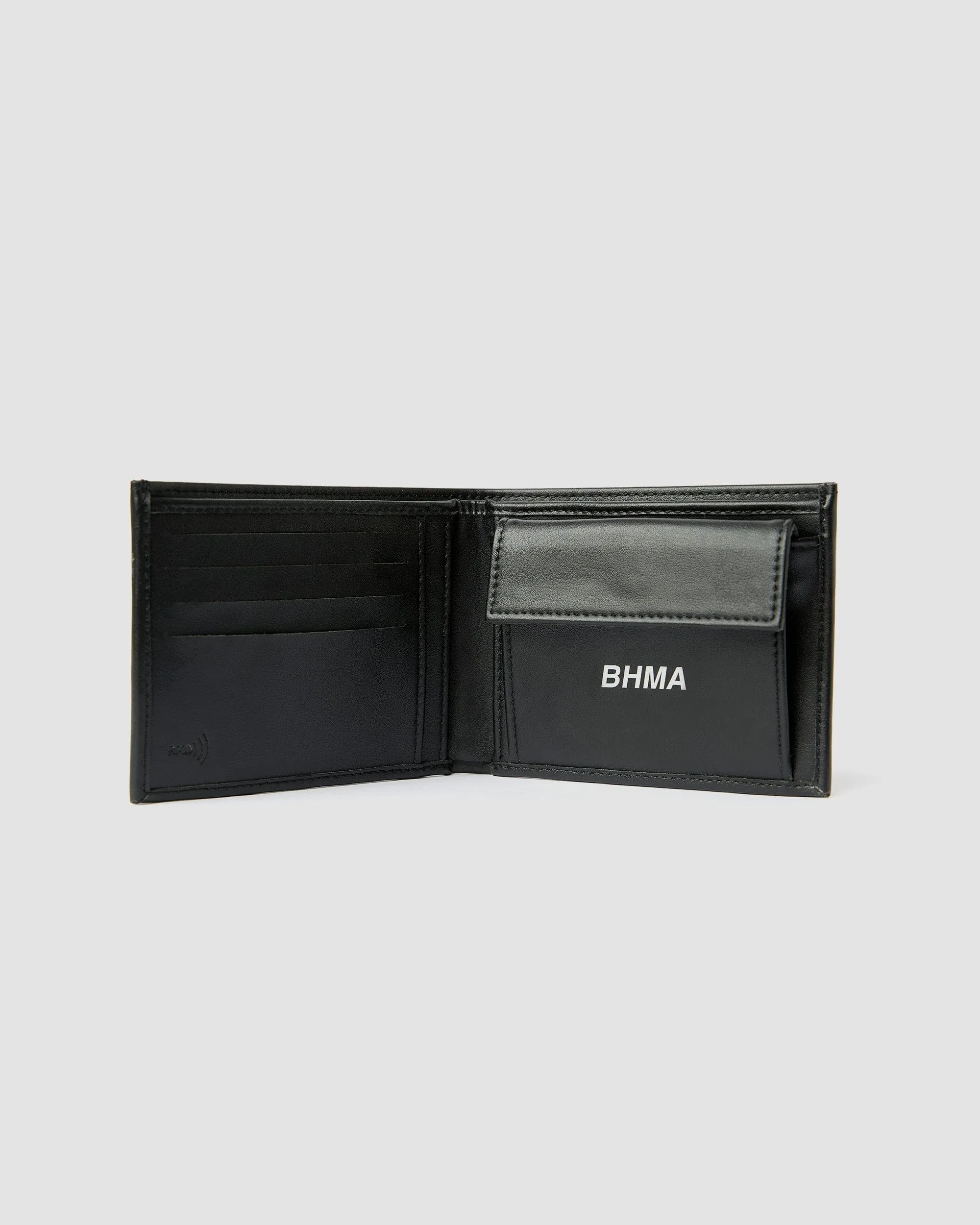 Richy Grape Leather Vegan Wallet | Black