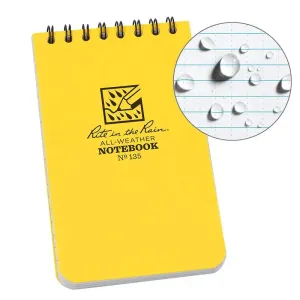 Rite in the Rain: Top Spiral Polydura Notebook - Yellow