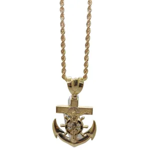 Rope Chain 2.5MM 10K With Cross OR 10K MNG-040