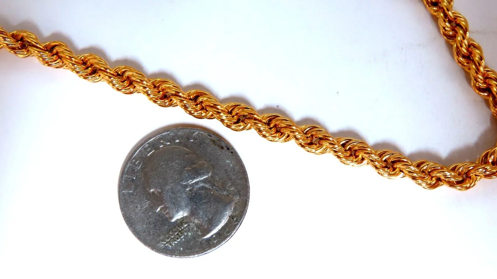 Rope Chain Twist Bracelet 5.3mm 7 inch 14kt
