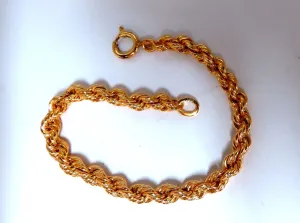 Rope Chain Twist Bracelet 5.3mm 7 inch 14kt