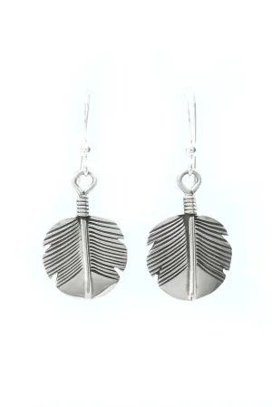 Round Navajo Feather Earrings