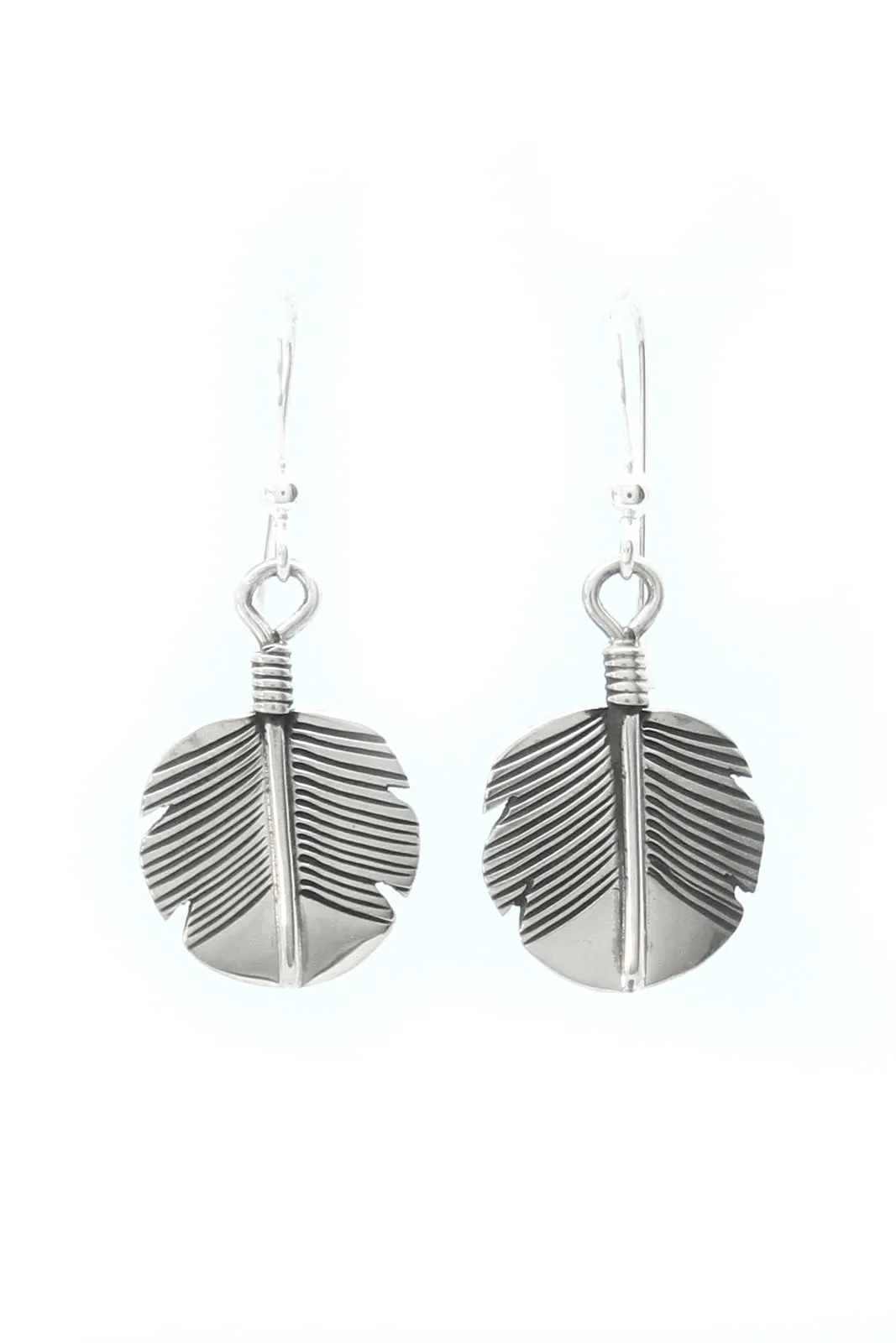 Round Navajo Feather Earrings
