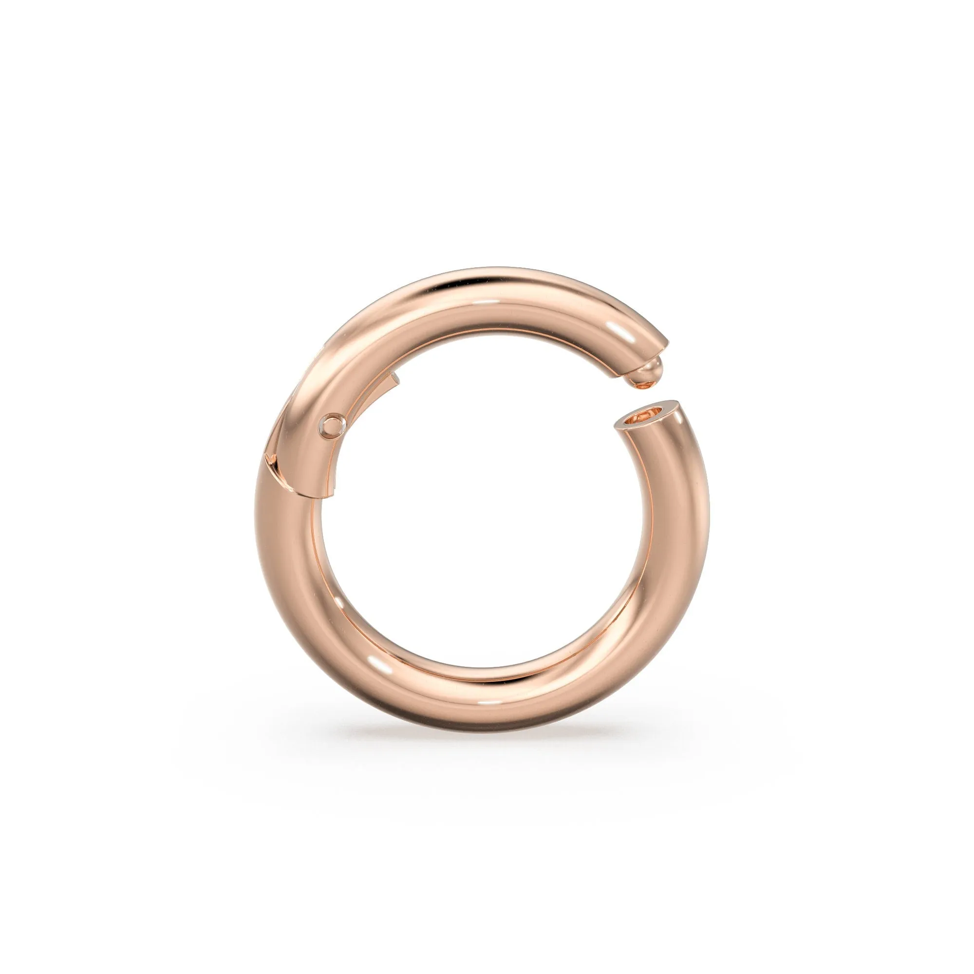 Round Profile Clicker Gold Connector / 14K Solid Gold Connector / Necklace Connector Clasp Lock / Charm holder / Solid Gold Charms ClaspSALE