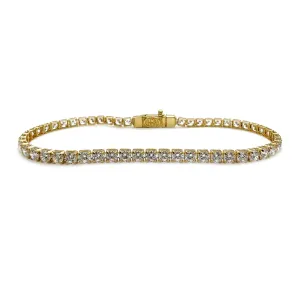 Round Tennis Zirconia Bracelet (14K)
