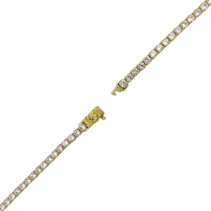 Round Tennis Zirconia Chain (14K)