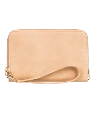 Roxy Womens Back In Brooklyn Zip-Around Wallet - Beige