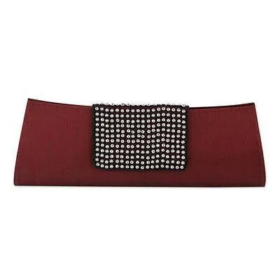 'Ruby Allure', Beaded Clutch Evening Bag