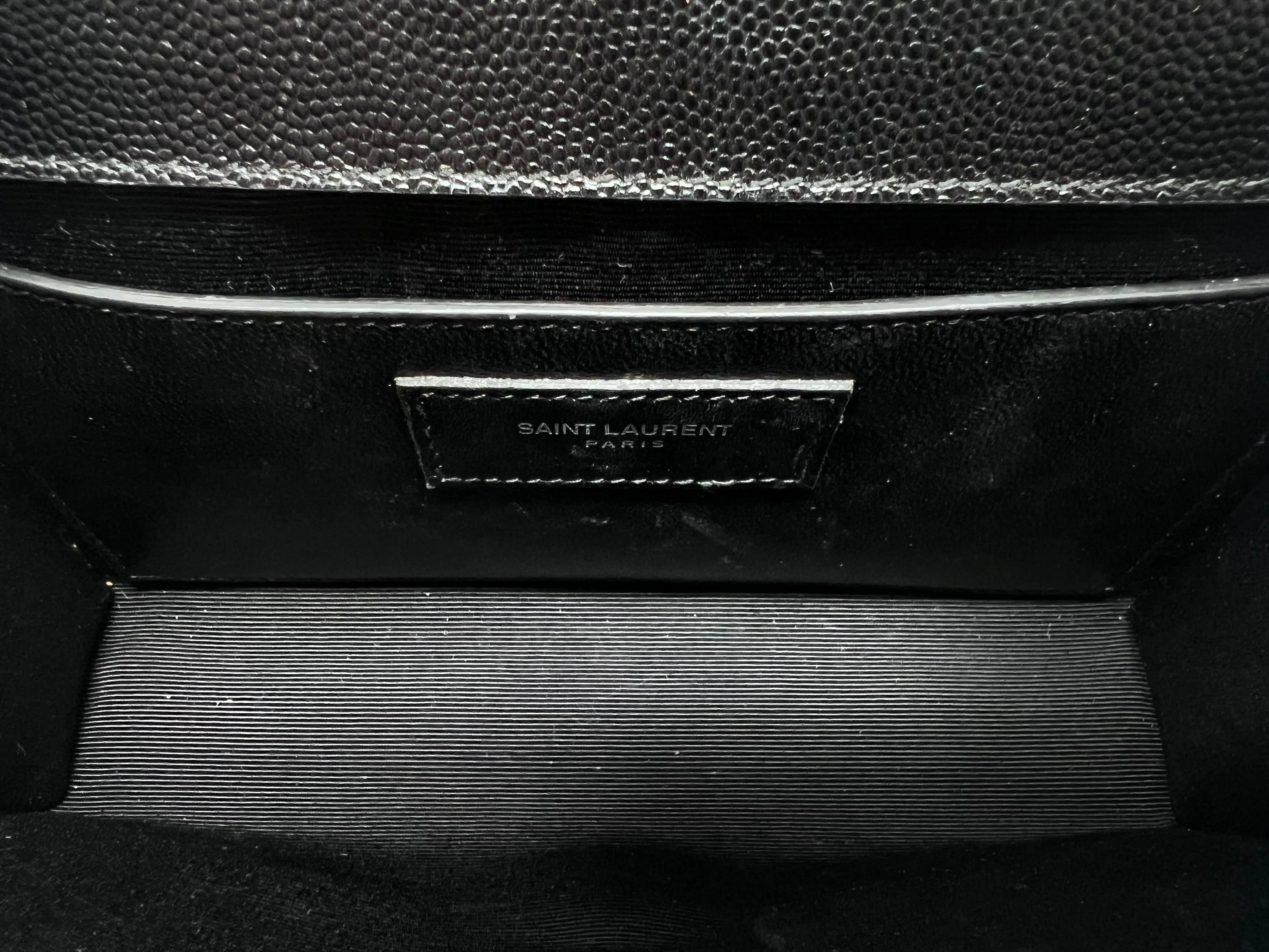 Saint Laurent 'Kate' SM Grain De Poudre Embossed Chain Strap Crossbody