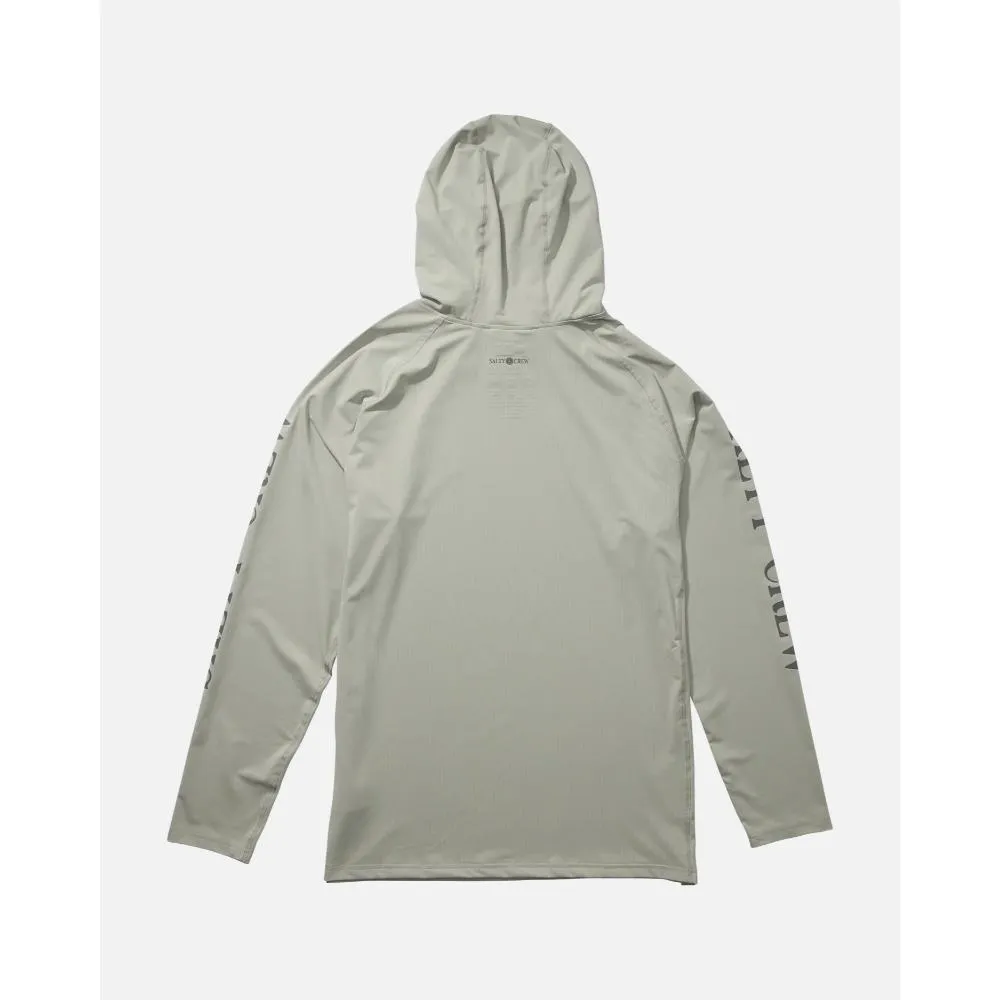 SALTY CREW ALPHA FLAG PINNACLE HOOD   MASK GRAY