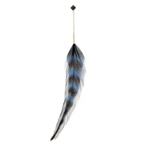 Sapphire Feather Earring