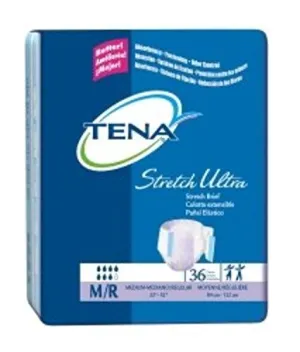 SCA Incontinent Brief Tena Stretch Ultra Tab Closure Medium Disposable Heavy Absorbency (#67802-BG, Sold Per Bag)