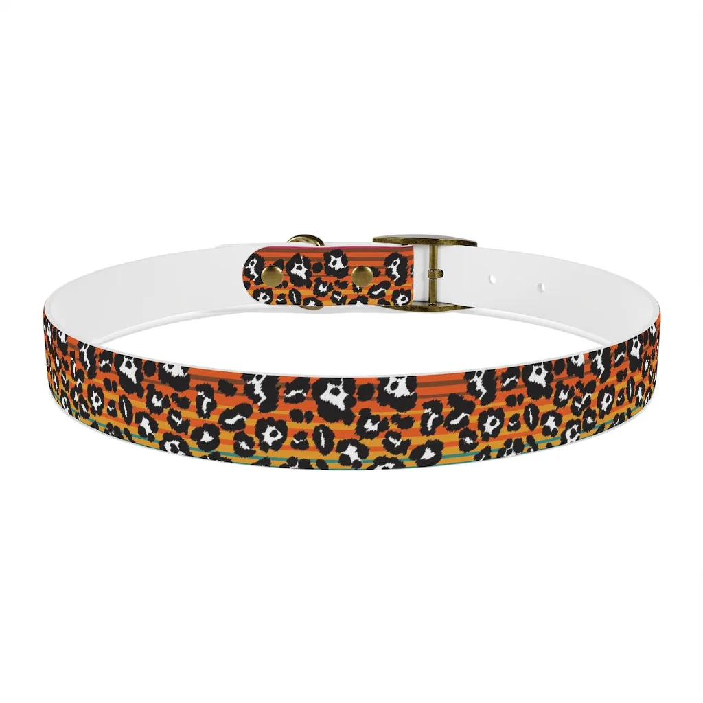 Shadow Leopard Serape Dog Collar