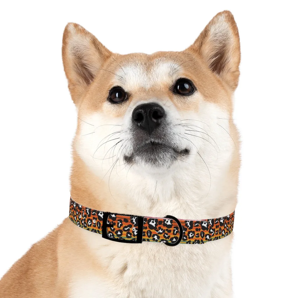 Shadow Leopard Serape Dog Collar