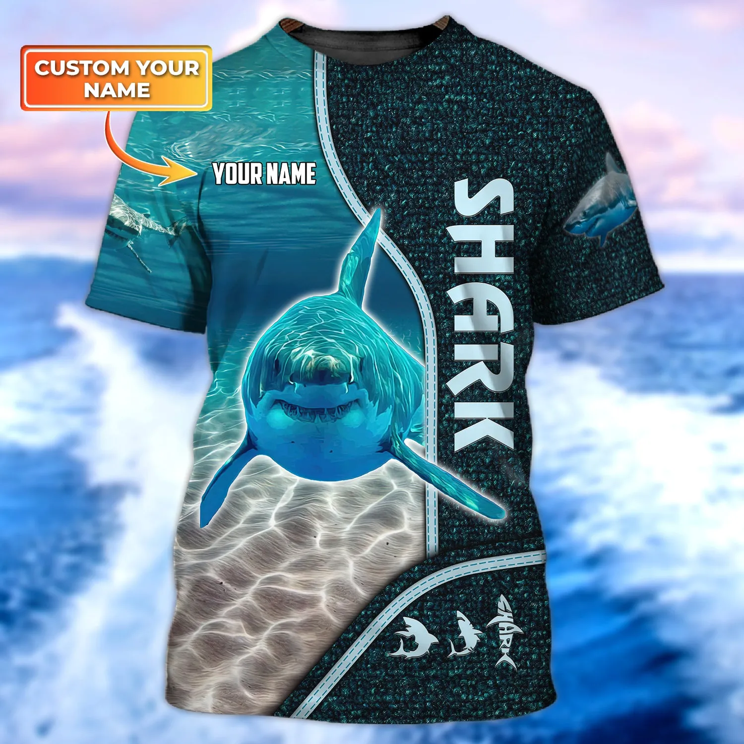 Shark 001 - Personalized Name 3D Tshirt - Htl