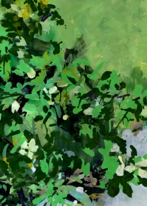 Sidewalk Study Original Painting by Nancy Tobin - Abstract