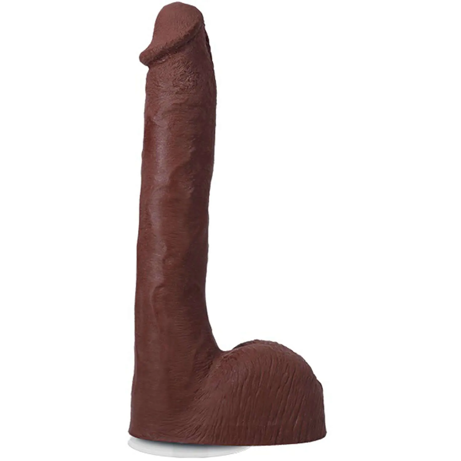 Signature Cocks Pressure 10 inches Cock With  Removable Vac-U-Lock Suction Cup - Chocolate