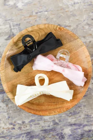 Silky Ribbon Bow Hair Clip