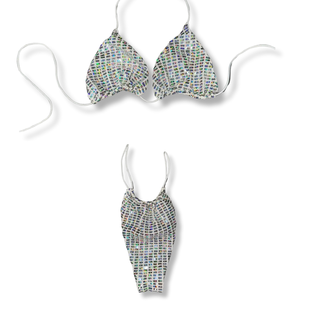 Silver Mariah String Bikini