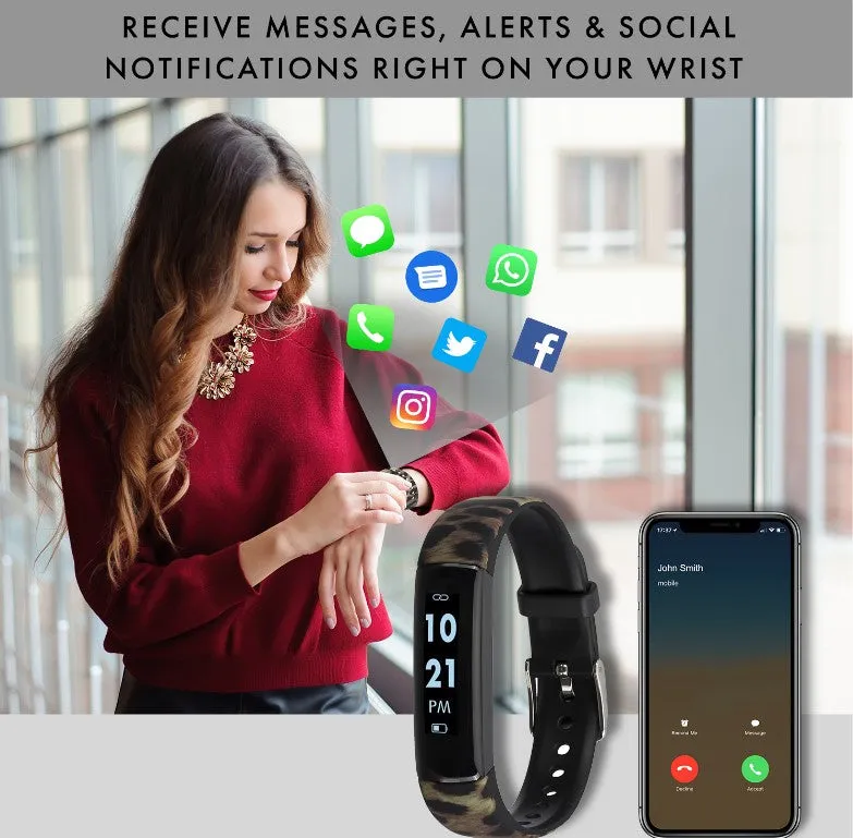 Slim Smart Watch | Sleep Tracker | Multi-Sports Mode | Waterproof