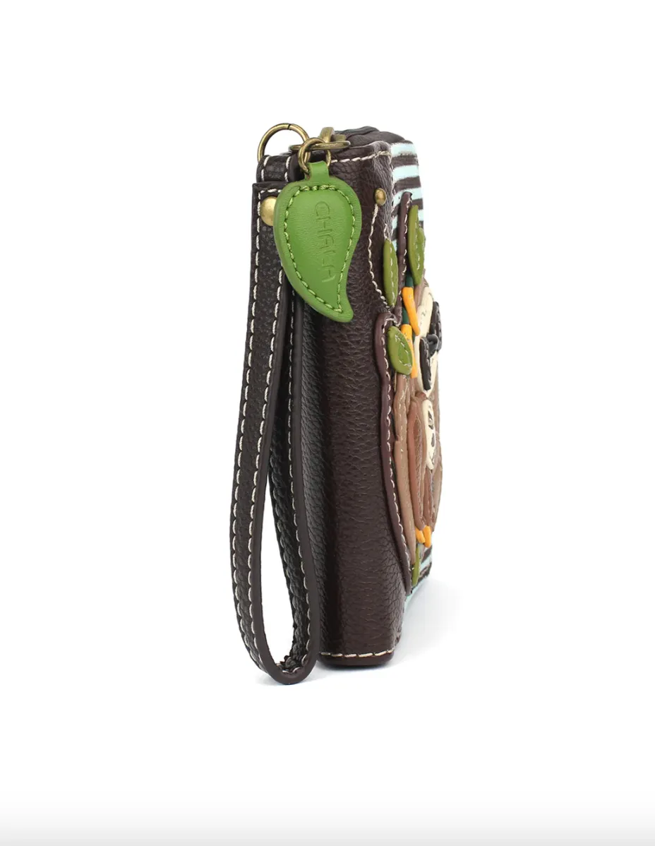 Sloth Family Wallet - Chala Zip Around Wallet