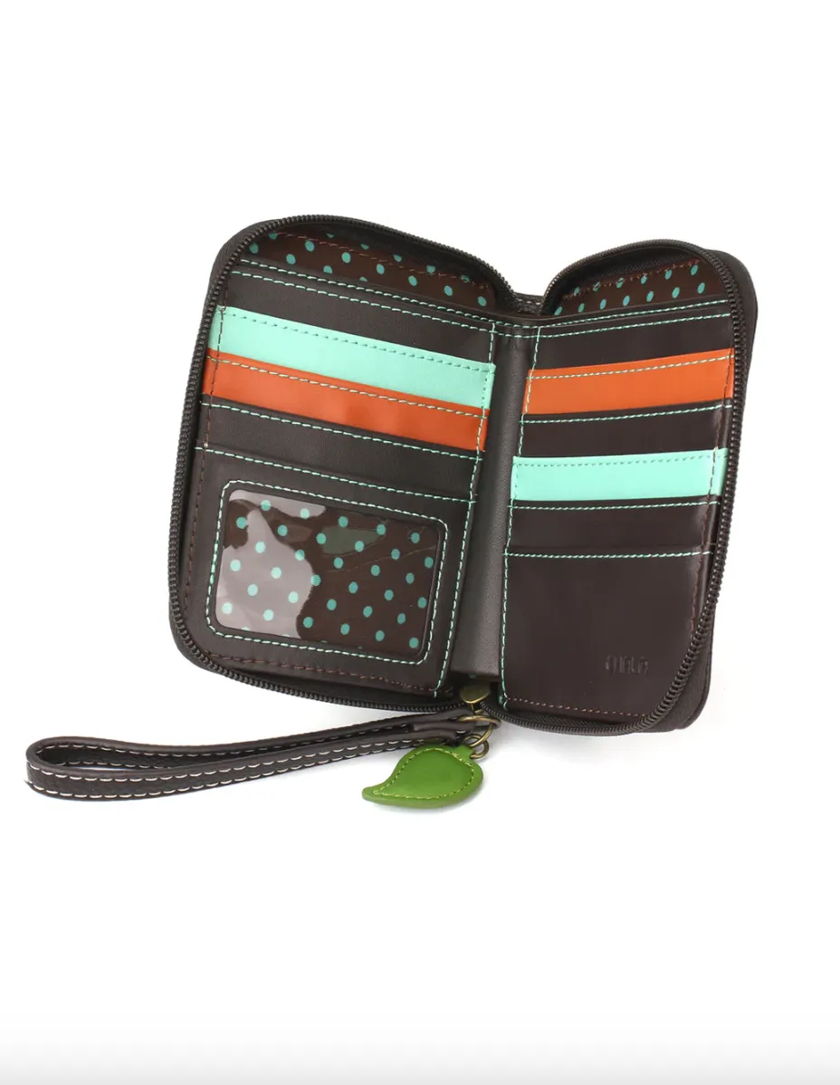 Sloth Family Wallet - Chala Zip Around Wallet