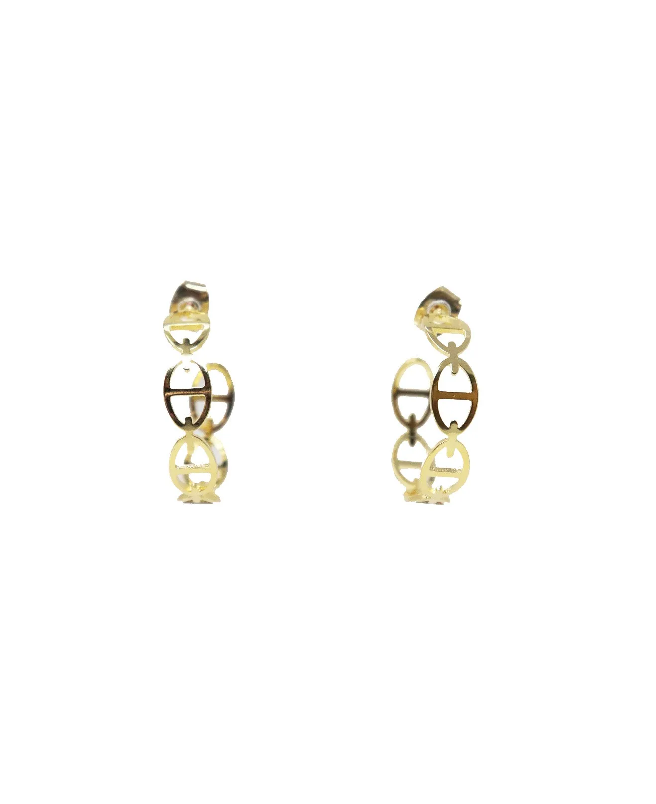 Small Cutout Hoop Earrings