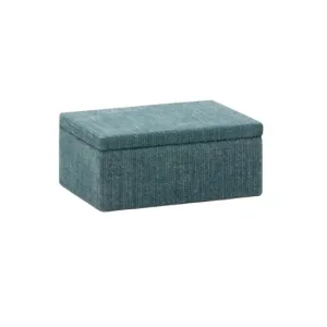 Small Teal Jute Box