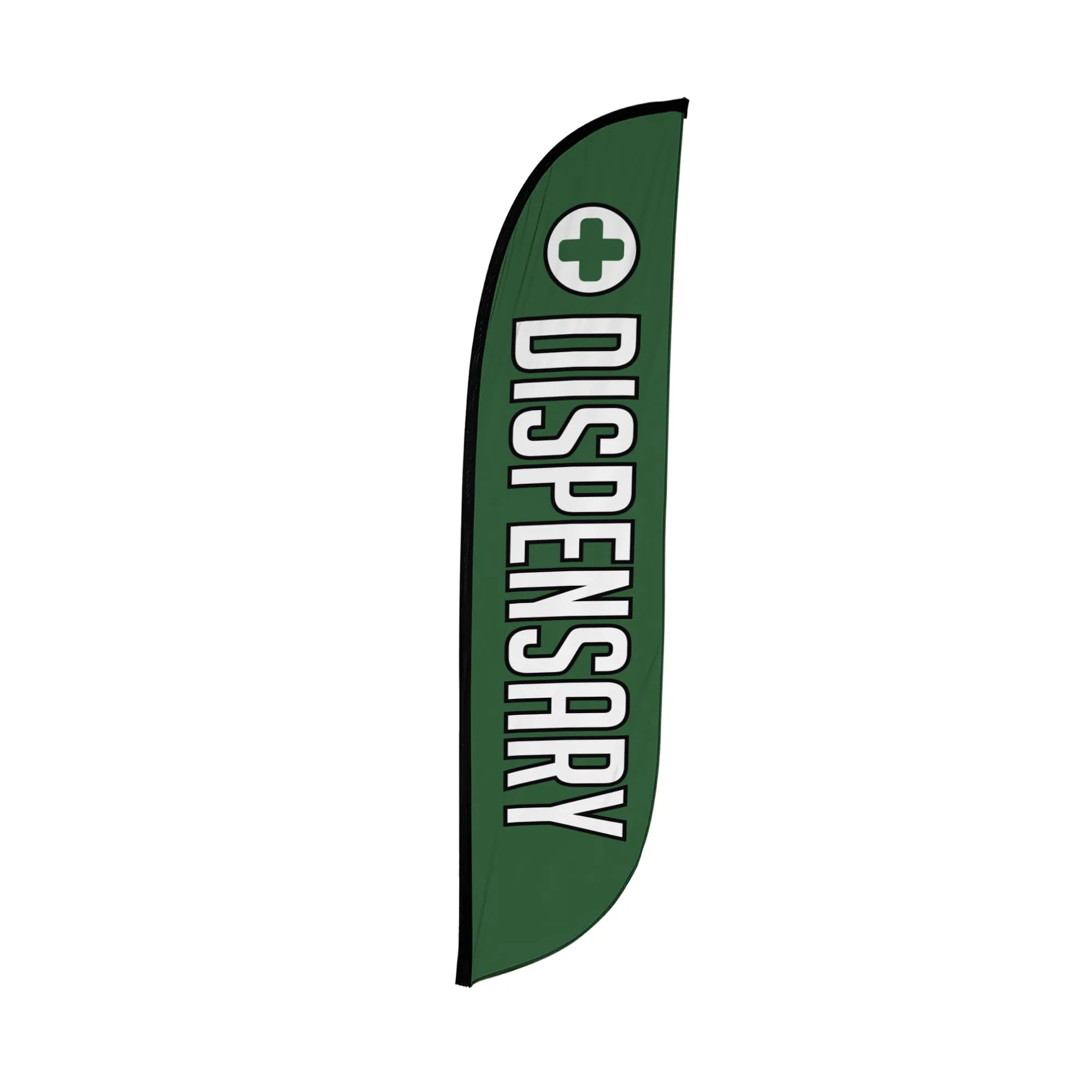 Smoke Vape Shop Feather Flag Banner Flag Pole Kit - 12 Feet Tall Advertising Flag Banner with Fiberglass Pole Kit and Rotating Ground Spike for Business Promotion - Smoke Vape Shop Theme - Dispensary 10M1200244