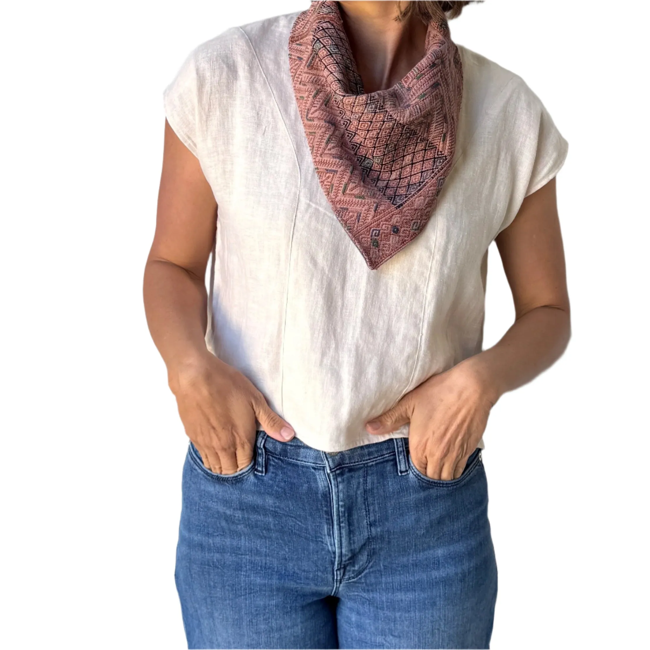 Snap Bandana - Linen Backing