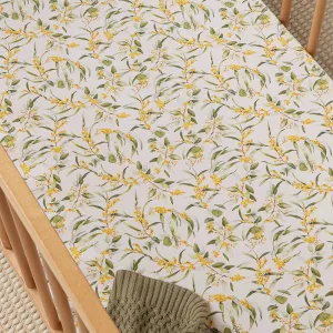 Snuggle Hunny Organic Fitted Jersey Cotton Cot Sheet - Golden Wattle