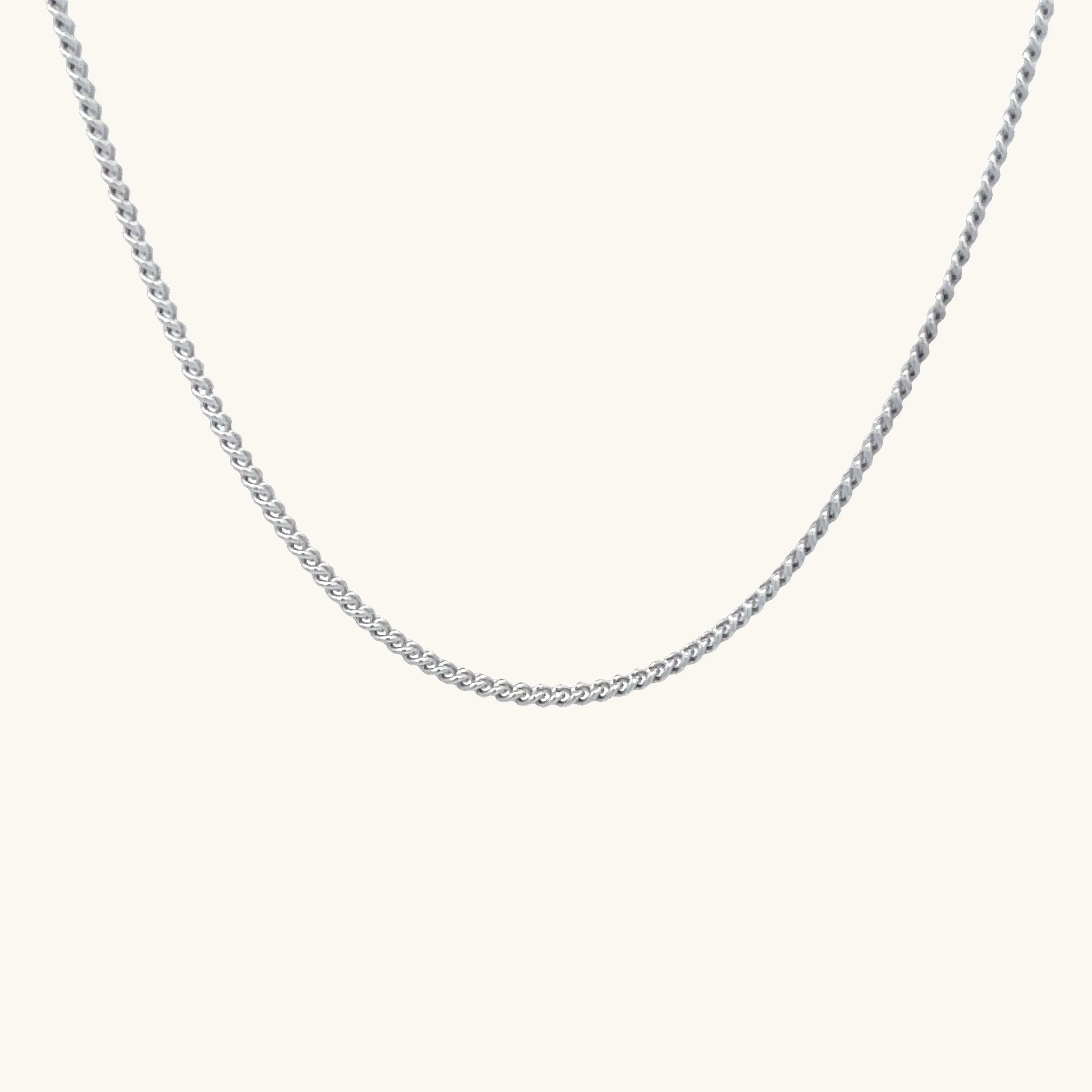 SOLID 925 STERLING SILVER 18" CABLE CHAIN