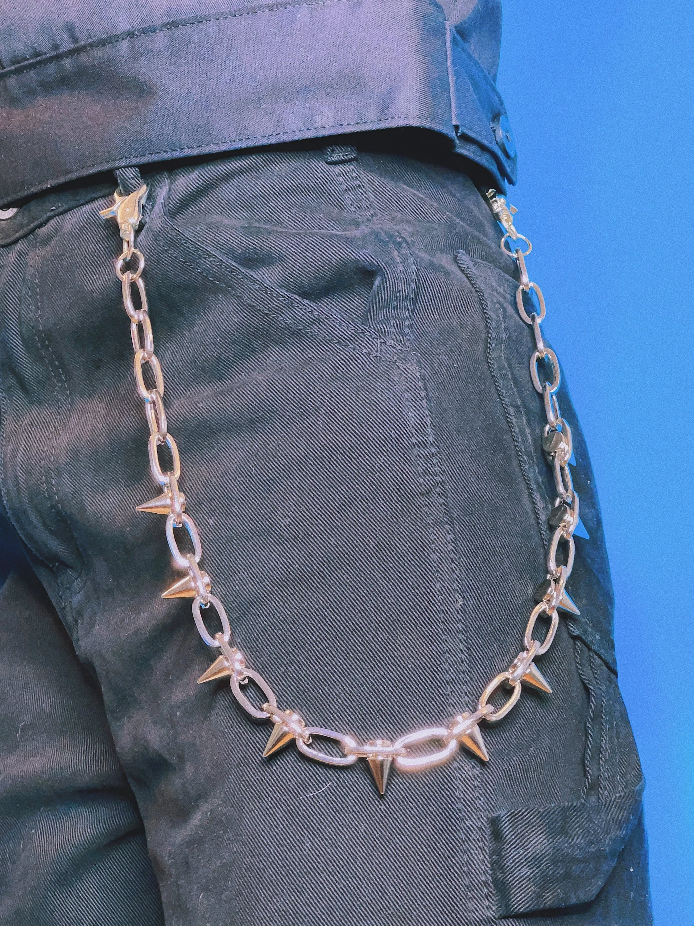 Spike Studded Chain Pant Wallet