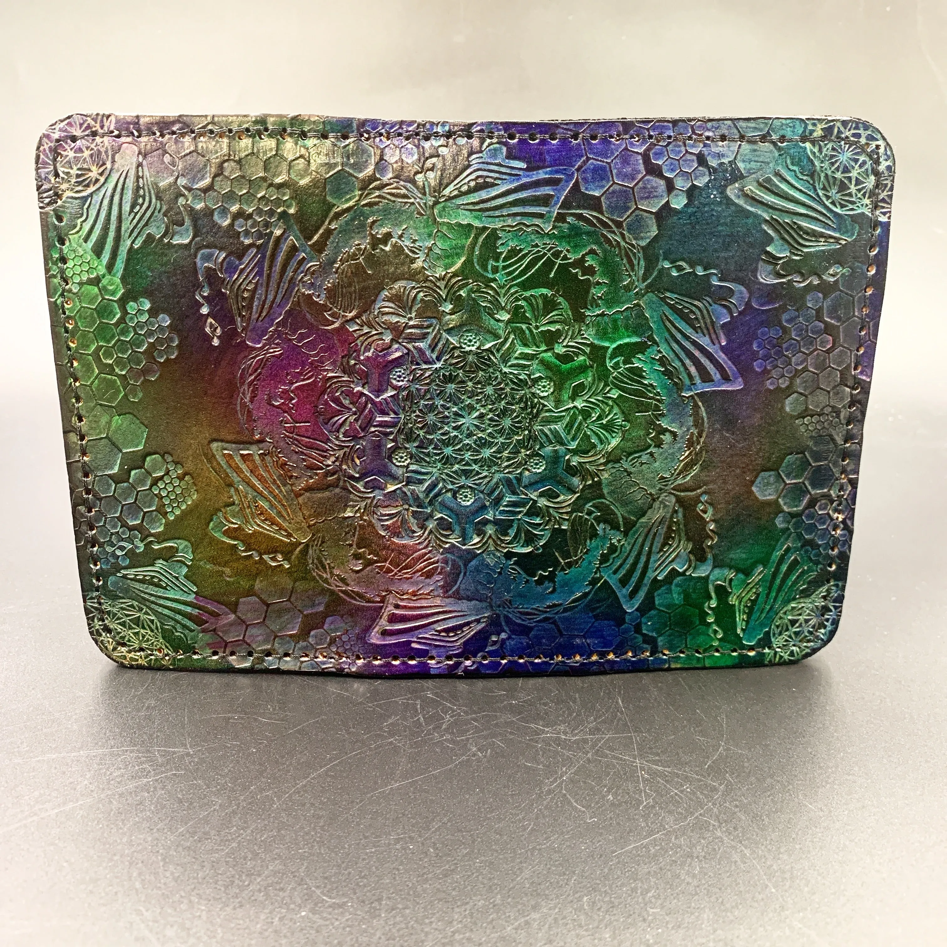 Stamped Leather Passport Wallet - MiscellaneousDesigns