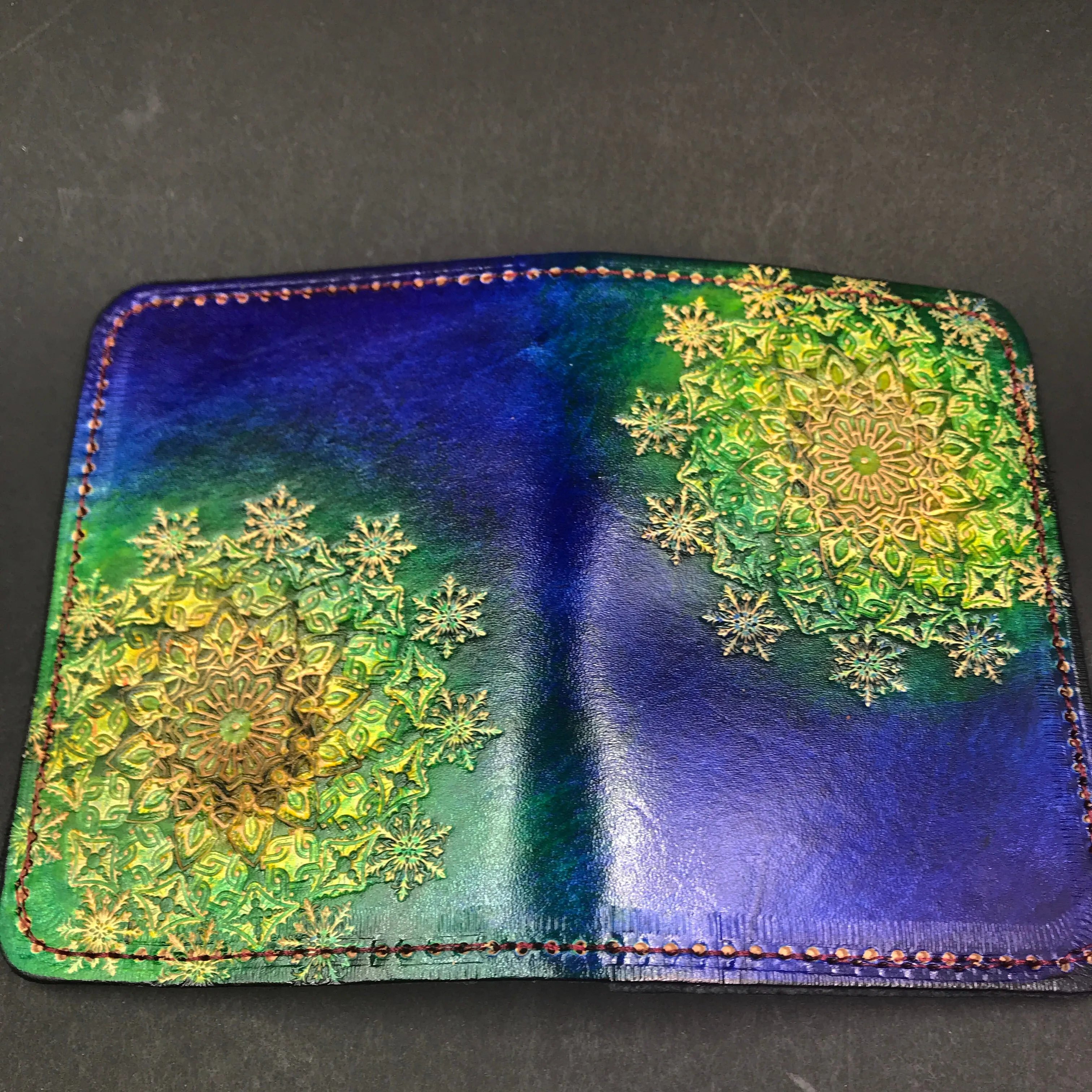 Stamped Leather Passport Wallet - MiscellaneousDesigns