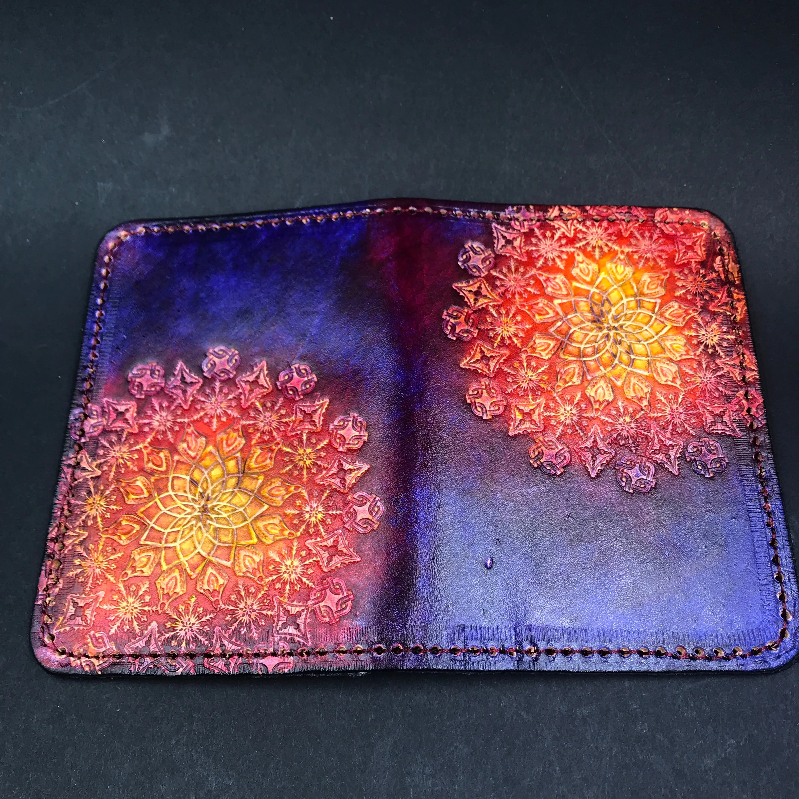 Stamped Leather Passport Wallet - MiscellaneousDesigns