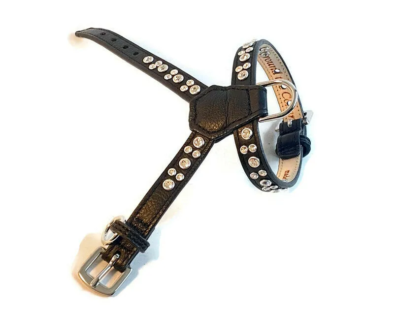 Stella Leather K Harness All Clear Crystal Cluster